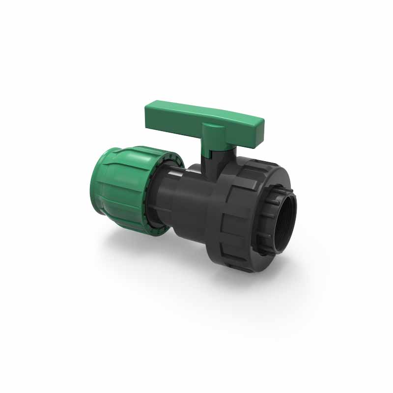 PP Coupling-Female <br>Ball Valve <br>(Green Seri)