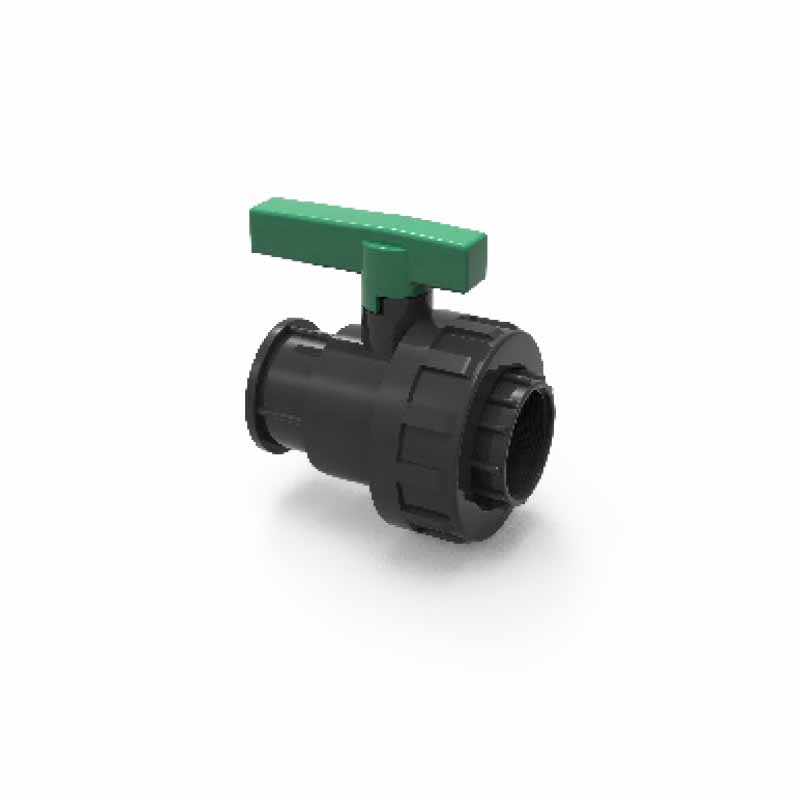 PP Coupling-Female <br>Ball Valve <br>(Green Seri)